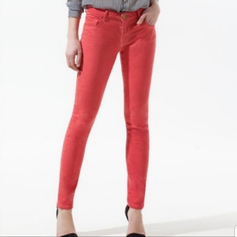 Zara Trafaluc Skinny Coral Jean's size 2